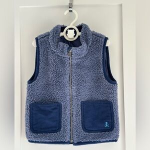 GAP Kids Sherpa Vest - Light Blue and Navy